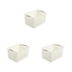 thumbnail image 3 of Caja de plástico duradera Billuyoard organizador de almacenamiento apilable color rosa y blanco, 3 of 6