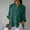 Green, variant on Patlollav New 2024 Women Solid Casual Cotton and Linen Shirts Bubble Wrinkles Tie Back Design Fashion Tops