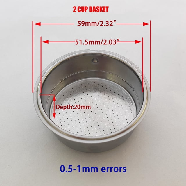 Filtres Réutilisables Sans Fond 51Mm pour Café Portafiltre pour Support Homix 60Mm 15-20Bar pour Pièces de Machine à Expresso