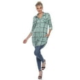 thumbnail image 2 of White Mark Women's Windowpane Plaid Tunic Top, 2 of 5