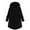 Black, variant on Girls Fuzzy Fleece Dress Hoodies Cute Loose Warm Long Sleeve Pullover Tops Casual Thick Sweatshirt Dress with Pockets 5-15 Years