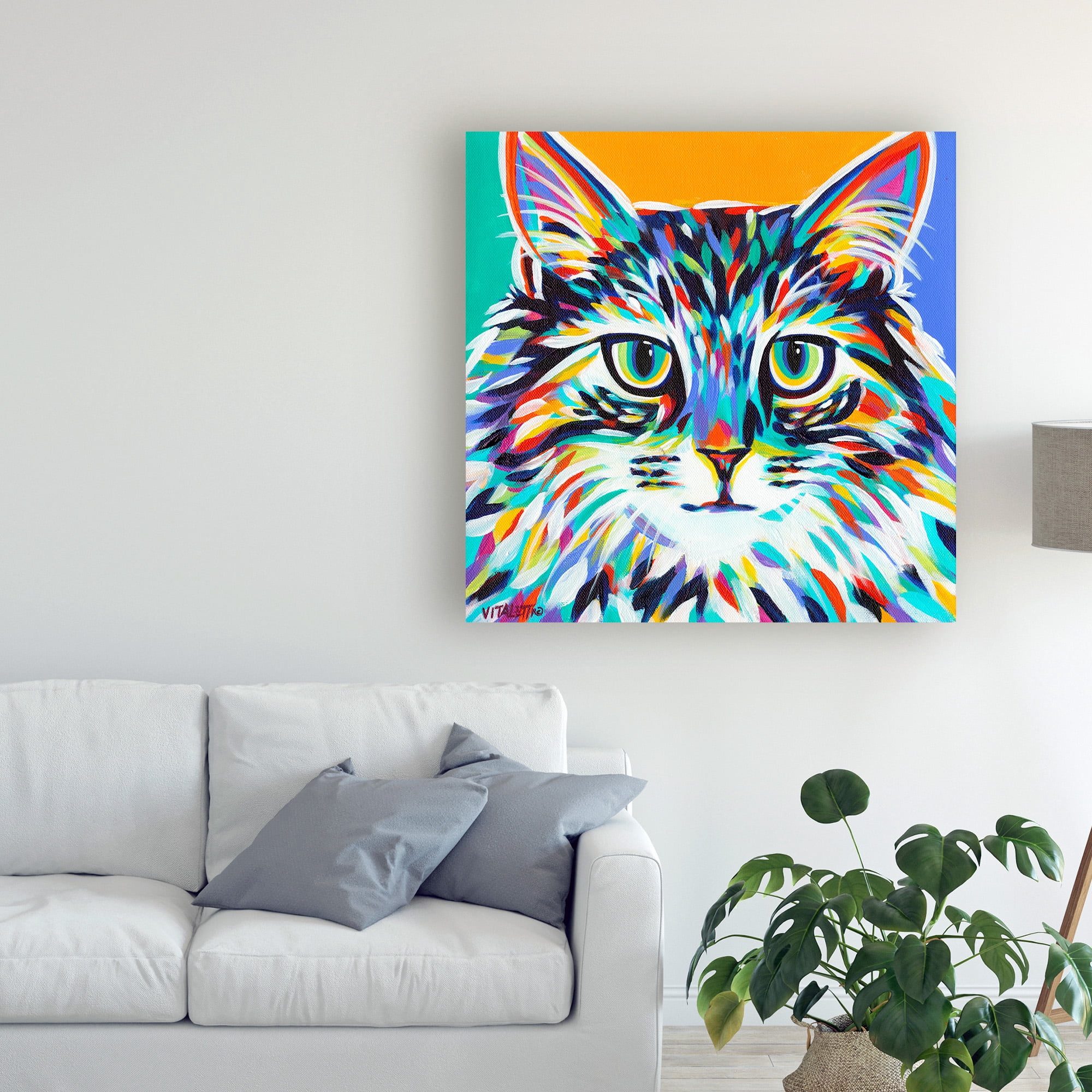 Trademark Fine Art 'Dramatic Cats I' Canvas Art by Carolee Vitaletti