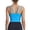 Blue, variant on Women's Strappy Sports Bra Moderate Support Fitness Workout Yoga Bra