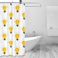 thumbnail image 2 of Shower Curtain, Light Bulb Pattern white Waterproof Fabric Plastic Shower Curtain, Drying Fast Bathroom Curtain with 9 Buttonholes, Ruffle Shower Curtain 60x72in, 2 of 8