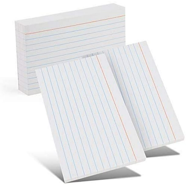 Emraw Ruled Lined White Index Note Cards Heavy Weight Durable 3 X 5
