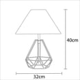 thumbnail image 4 of Lampara De Mesa Luz Ideal, Rubí Blanca Pantalla De Tela., 4 of 4