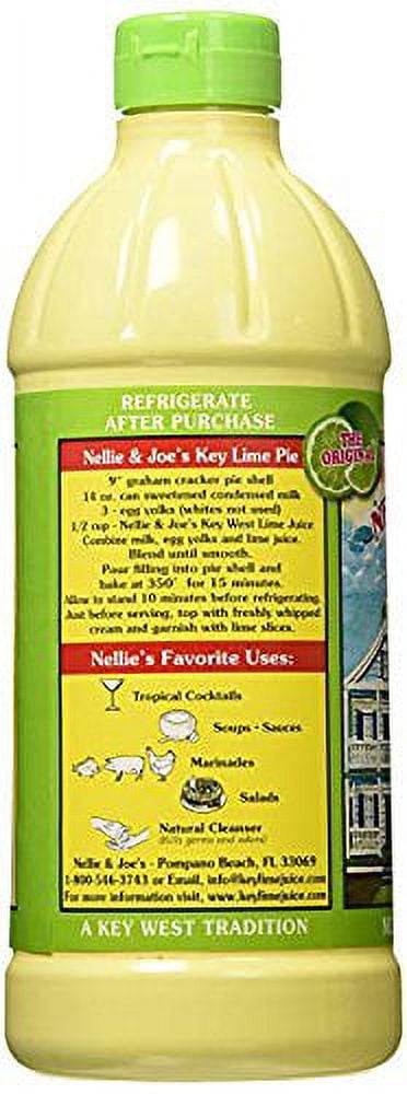 Nellie and Joe's Key West Lime Juice, 16 oz Plastic