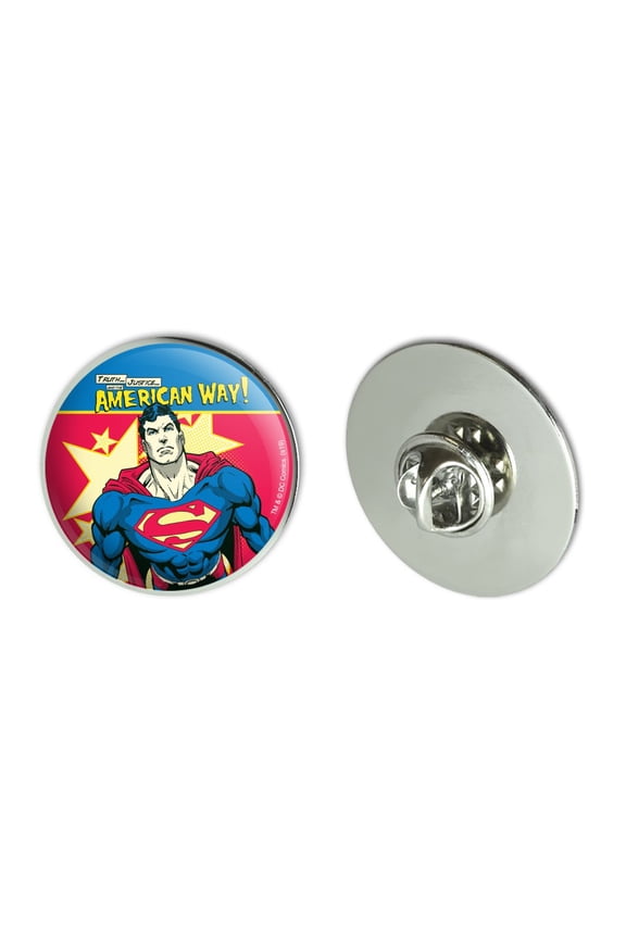 Superman The American Way Metal 1.1" Tie Tack Hat Lapel Pin Pinback