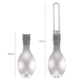 thumbnail image 4 of Lixada Half Polished Titanium Folding Spork Lightweight Outdoor Dinner Spork Flatware for Travel Camping Backpacking, 4 of 8