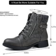 thumbnail image 6 of Women's Combat Boots Lace up Ankle Booties, 6 of 17