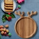 thumbnail image 5 of Christmas Antler Dinner Tray Fruit Tray Wooden Wood Crafts, 5 of 7