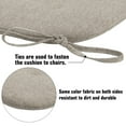 thumbnail image 3 of Dining Chair Cushions Set of 2, Indoor Chair Pads with Ties, 16.92" x 16.14" x 0.98", Coffee, 3 of 10