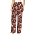 thumbnail image 3 of Daiia record Skull rock Women's Sleep Pant with Pockets and Drawstring,Pajama Pants-Small, 3 of 9