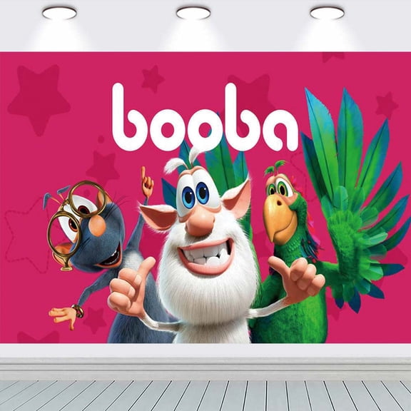Booba school Banner Backdrop Background Taspestry Wall Decor Birthday Party Supplies Poster Fans