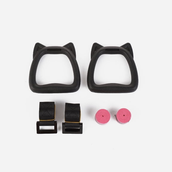 SEWCHICS Professional Gymnastics Rings Adjustable Straps Smooth Grip for Training 1Set