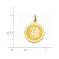 thumbnail image 2 of 14k Yellow Gold Girl Head on .013 Gauge Engravable Scalloped Disc Charm, 2 of 3