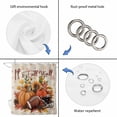 thumbnail image 4 of Pumpkin Football Fall Shower Curtain, Waterproof Shower Curtains for Bathroom, Thanksgiving Sunflower Maple Beige Washable Fabric Bathtub Curtain Set Bath Decor with 12 Hooks Stall 36"x72", 4 of 8