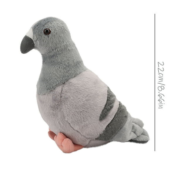 Realistic Pigeon Plush Toys High Quality Soft Lifelike Grey Hill White Pigeons Birds with Eyes Feather Home Decor Birthday Gifts A
