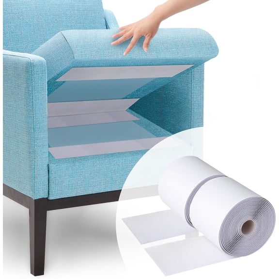 1''41Ft White Heavy Duty Hook And Loop Tape Adhesive, No Punching Picture Wall Mounting Roll, Sticky Back Couch Cushion Grip, Keep Rugs in Place, Strong Adhesive Tape for DIY at Classroom Office