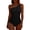 Black, variant on Women One Piece Swimsuit Tummy Control Bandeau Bathing Suit Slimming One Shoulder Swimwear for Summer Beach Vacation - Pink - S