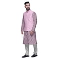 thumbnail image 2 of Atasi Printed Kurta Pyjama Set Traditional Ethnic Wear Mandarin Casual Clothing, 2 of 5