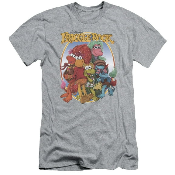 Fraggle Rock Group Hug S/S Adult 30/1 T-Shirt Athletic Heather