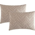 thumbnail image 3 of Lanco Chevron Shabby Chic 7 Piece Comforter Set Blush, Bed Size King, 100% Polyester Fill, 3 of 6