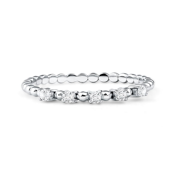 Rosec Jewels Minimal Lab Grown Diamond Promise Ring for Women - EF-VS Quality Certified - Stackable Ring - Ready to Gift, 925 Sterling Silver, US 4.00
