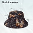 thumbnail image 3 of Yiaed Butterfly1 Print Reflective Stripe Bucket Hat Unisex Funny Outdoor Fisherman Cap Beach Sun Hat, 3 of 5