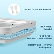 WITYUKE Manual Ice Cream Roll Maker Machine, Stainless Steel Frozen Yogurt Pan, DIY Dessert Preparation Tool, with 2 Spatulas for Home Kitchen & Small Business, Portable Cold Sweet Pan