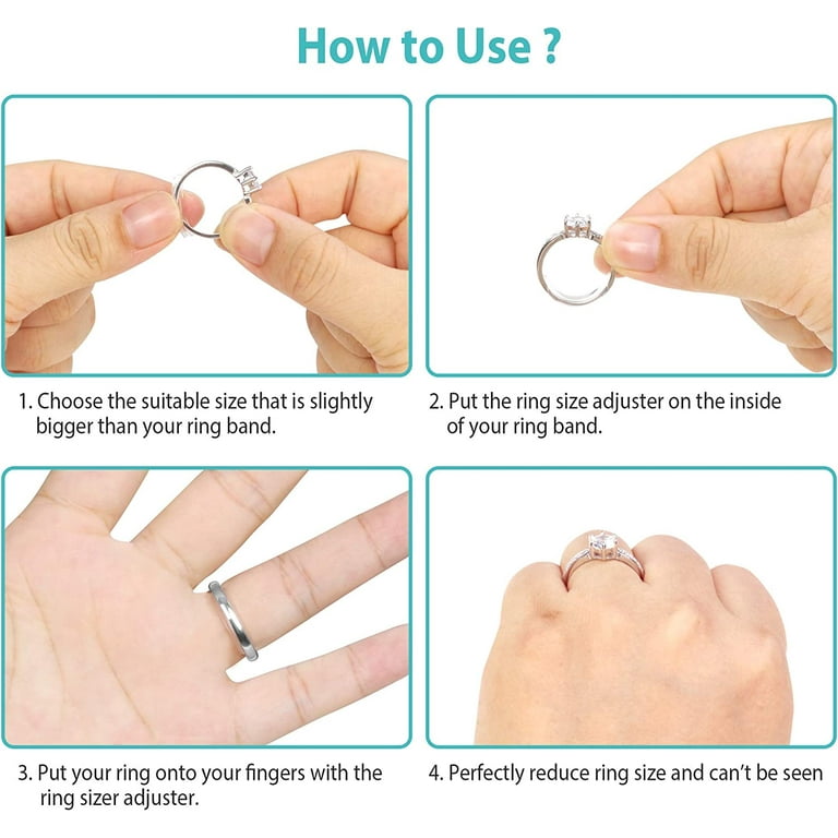 8 Measurement Clear Ring Resizer PVC Invisible Adjusters for Men Women Loose  Rings Shrink Tool Adjust Fit Any Ring Jewelry Tools