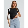 thumbnail image 5 of Freejoy Womens Basic T Shirts Summer Short Sleeve Slim Fit Tee Cute Gym Workout Clothes, 5 of 6