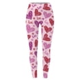 thumbnail image 4 of Leggings Women Women's Valentine's Day Casual Love Printed Yoga Pants Soft Stretch Comfortable Slim Fit Leggings Hot Pink L, 4 of 4