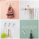 thumbnail image 2 of Large Adhesive Hooks for Hanging Heavy Duty 22 lbs Robe & Towel Hanger, Waterproof Adhesive Wall Hooks for Home,Office- 6 Pack, 2 of 5