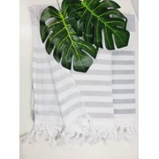 One sided Terry Towel - Sand free beach and Bath towel- Gray