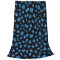 thumbnail image 2 of Honeii Blue Octopus Print Fleece Blanket - Throw Blanket for Bed, Sofa, Couch, Camping, and Travel , Microplush Ultra Soft Warm Blanket-40"x30", 2 of 7