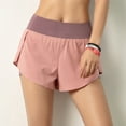 thumbnail image 6 of Shorts for Women, Workout Shorts for Women, Quick-Dry Running Shorts Sport Layer Elastic Waist, Womens Biker Shorts(Pink), 6 of 7