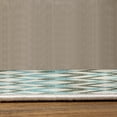 thumbnail image 2 of Chevron Turkish Area Rug, Vintage Overlapping Zigzag Lines Thin and Thick Stripes Old Classical, Soft Carpet for Living Room Decor with Distressed Look, 6.6' X 9.6', Pale Blue, by Ambesonne, 2 of 3