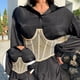 thumbnail image 4 of Corsé para mujer Yinane Con cinturón de malla ajustable debajo del busto Steampunk Cadena de cinturón, 4 of 8