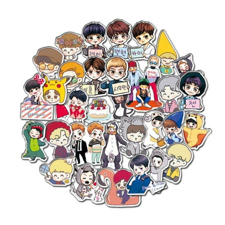 Girl Stickers For Skateboard Fancyleo EXO Stickers Cartoon Laptop Stickers Cute Girl Vinyl Sticker Computer Car Skateboard Motorcycle Bicycle Luggage Guitar Bike Decal 100pcs Pack ()
