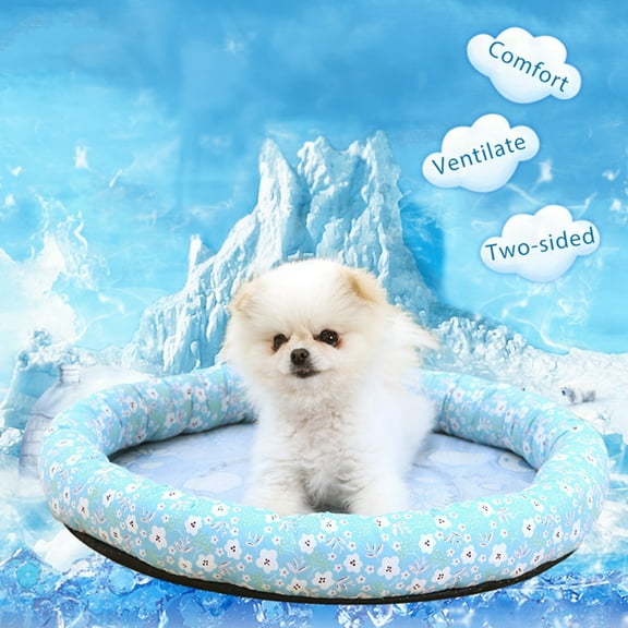 Dog Mat, Dog Cooling Pad, Self Cooling Blanket, Washable Cooling Mat for Cates Dogs, Pet Cooling Mat Keeps Pets Cool in Summer Heat Blue S