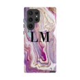 thumbnail image 1 of Personalised Violet Marble Initials Samsung Galaxy S22 Ultra Case,iPhone 13 Pro, 1 of 4