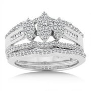 3/4 Carat Diamond 14kt White Gold Bridal Set