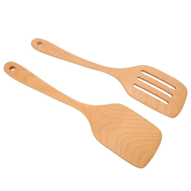 Wooden Cooking Utensils Set,2Pcs Wooden Spatula Heat Kitchen Supplies Wooden Spatula Advanced Technology
