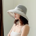 thumbnail image 4 of Sombrero de pescador de ala grande para mujer, moderno, estilo japonés, estilo coreano, sombrero para el sol que combina con todo, sombrero para el sol de playa, sombrero de lavabo para verano, 4 of 6