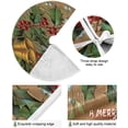 thumbnail image 2 of FMSHPON Vintage Christmas Holly Xmas Christmas Tree Skirt Stand Mat for Holiday Party Decoration Indoor Outdoor 48 inches, 2 of 6