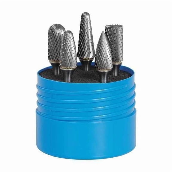 Sgspro Carbide Bur Set,Omega Cut,5pcs.,1/4". 18265