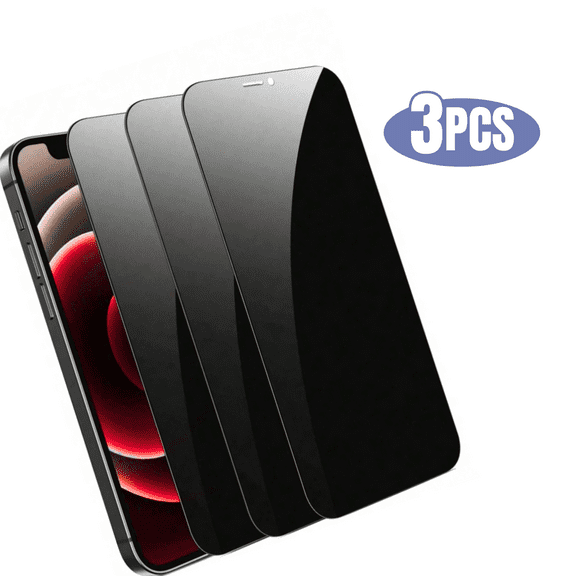 3pcs BLUUMTEK Anti-Spy Private Screen for iPhone 12 Mini Tempered Glass Privacy Screen Protector