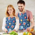thumbnail image 3 of Pioneer Flower Floral Print Pattern Apron for Women and Men, Cotton Linen Waterproof with Pockets, Adjustable, 33x27 Inch for Kitchen, Gardening, BBQ, Salon, 3 of 6