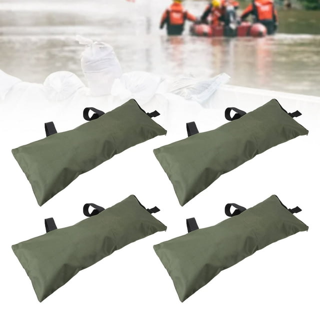 Sacs de Sable Barrière contre les Inondations, Sacs de Sable Barrière contre les Inondations 4 Pcs Multifonction Grande Capacité pour Saison des Pluies Fermeture à Cordon, Fermeture à Glissière